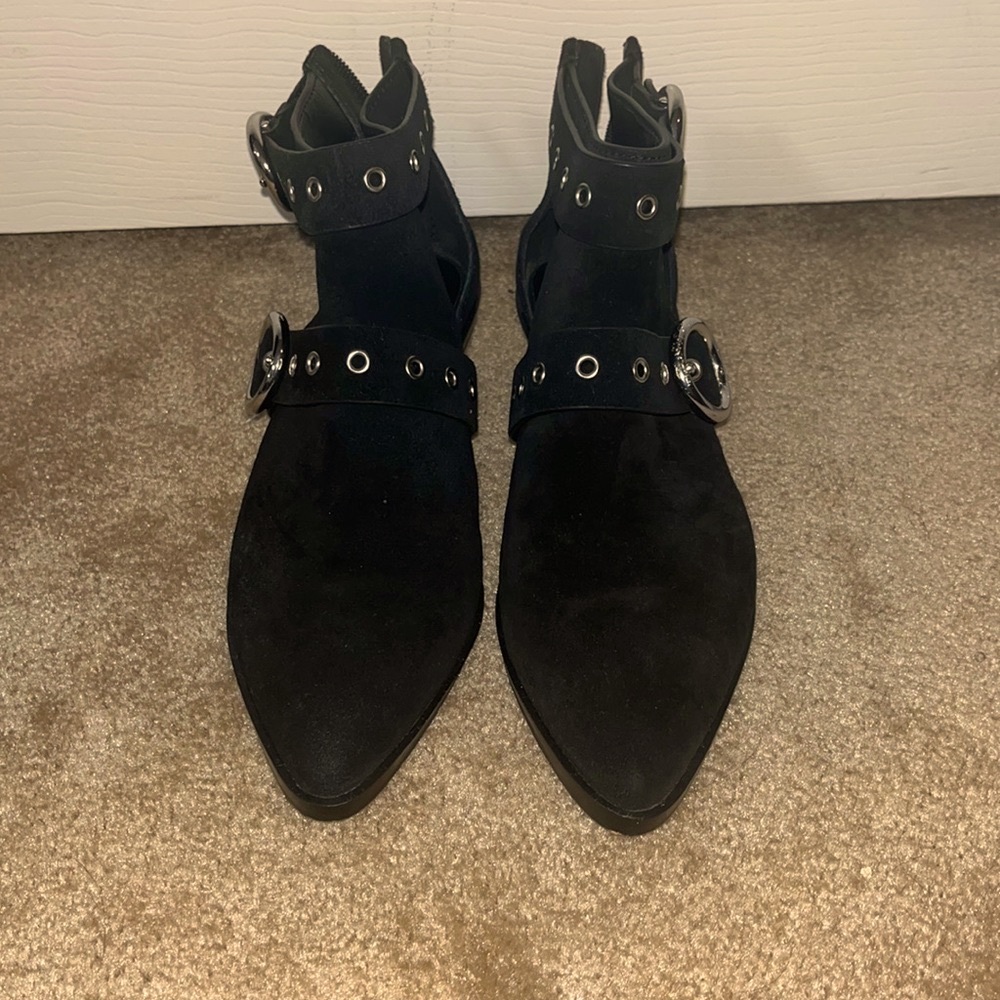 Rebecca Minkoff Kianna Black Suede Bootie Size 7. Excellent Condition.